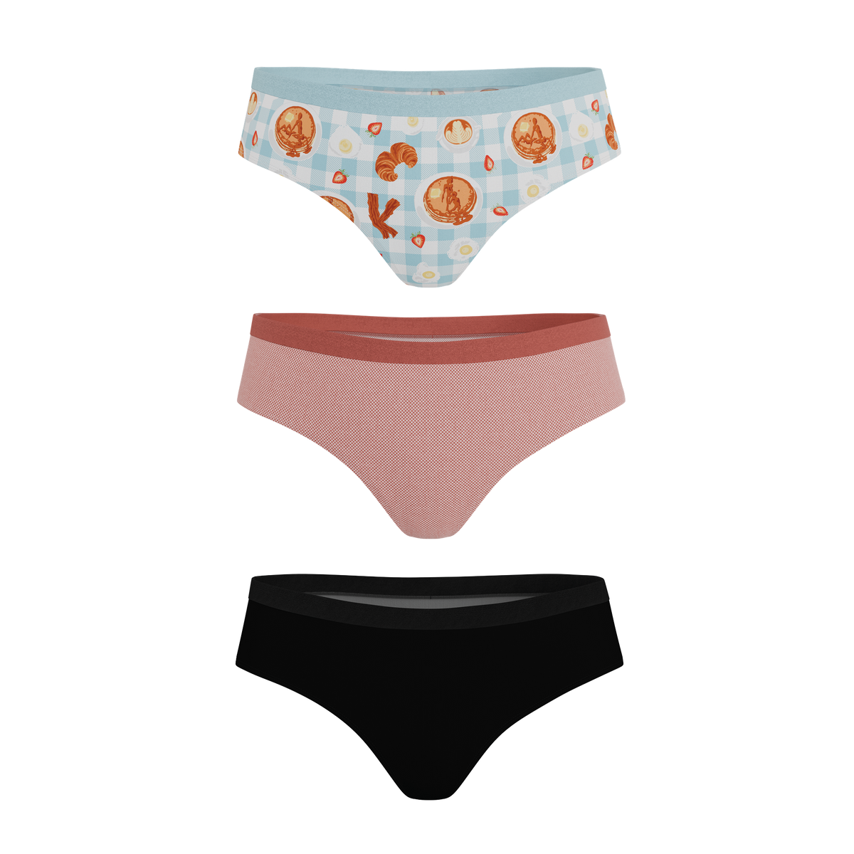 The Breakfast in Bed | Cheeky Underwear 3 Pack - Shinesty