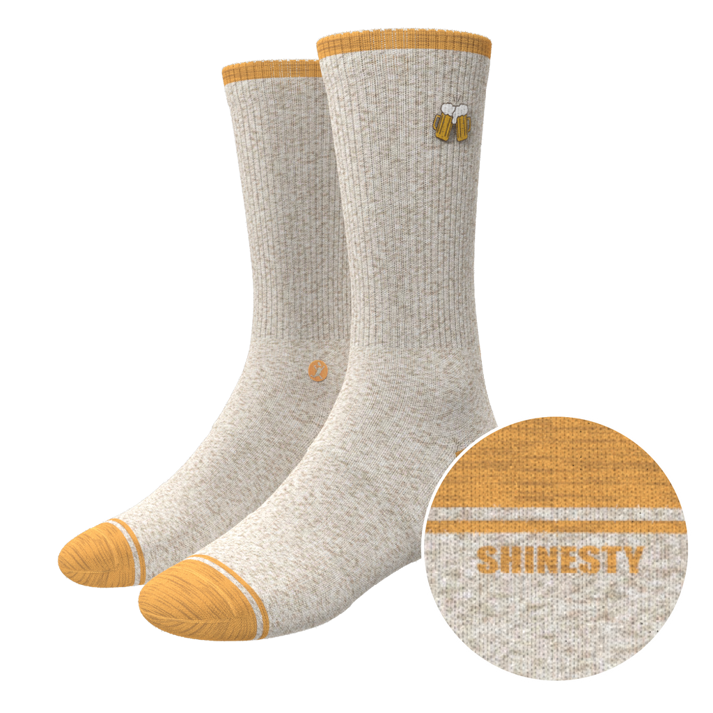 The Brewski | Beer Heel Hammock™ Crew Socks - Shinesty