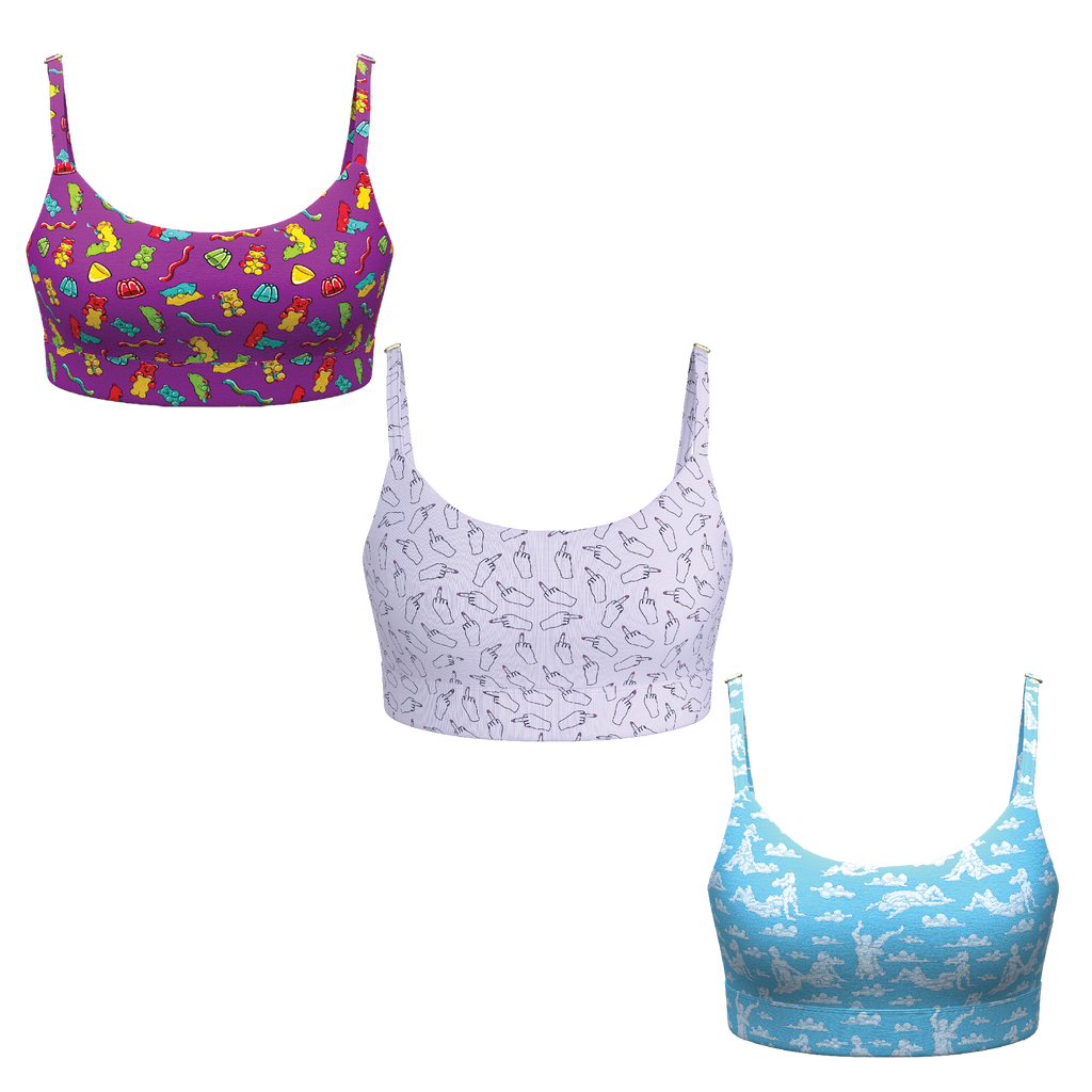 The Bright and Naughty | Women's Boob Hammock™ Bralette 3 Pack - Shinesty