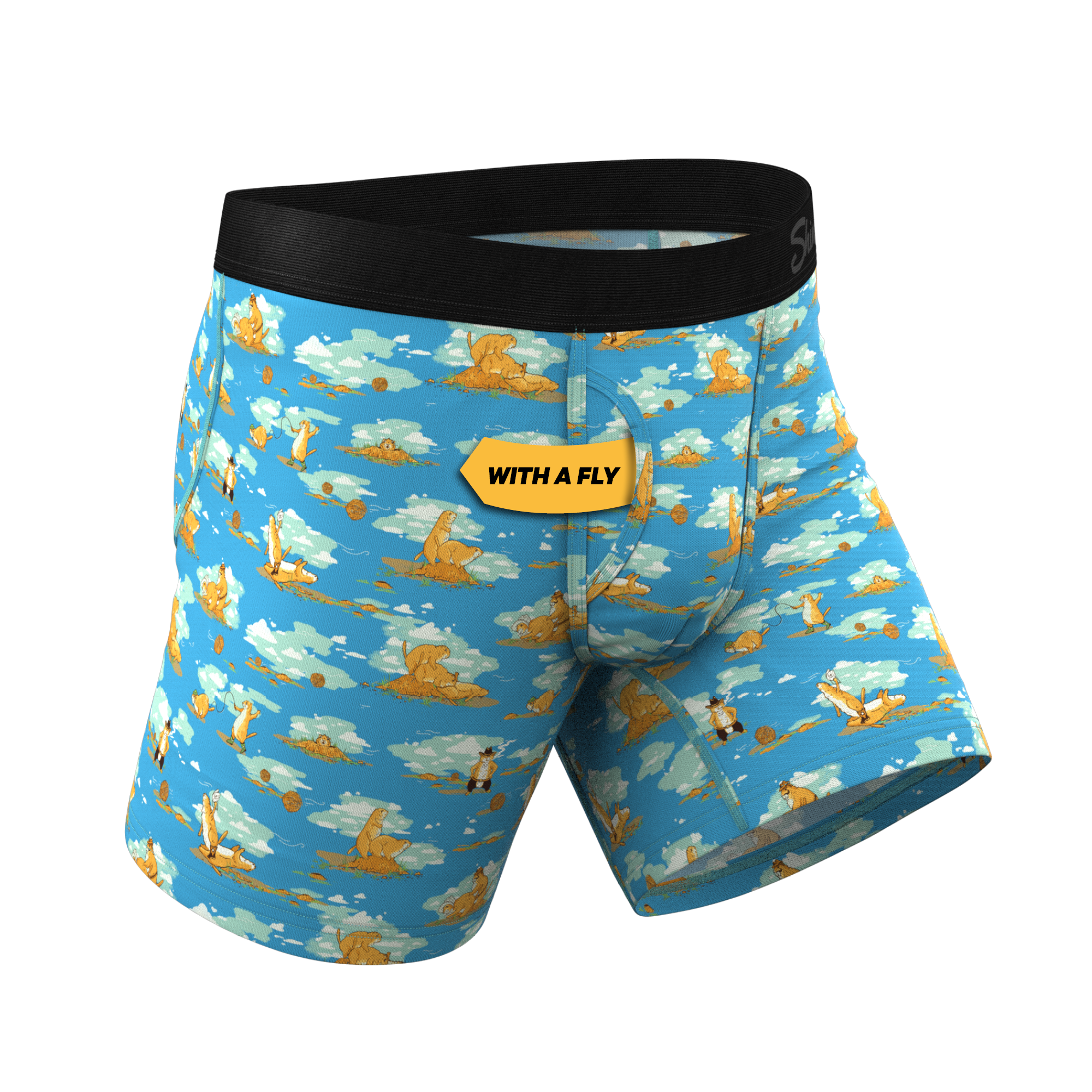 The Brokeback Mounted | Prairie Dog Ball Hammock® Pouch Underwear With Fly - Shinesty