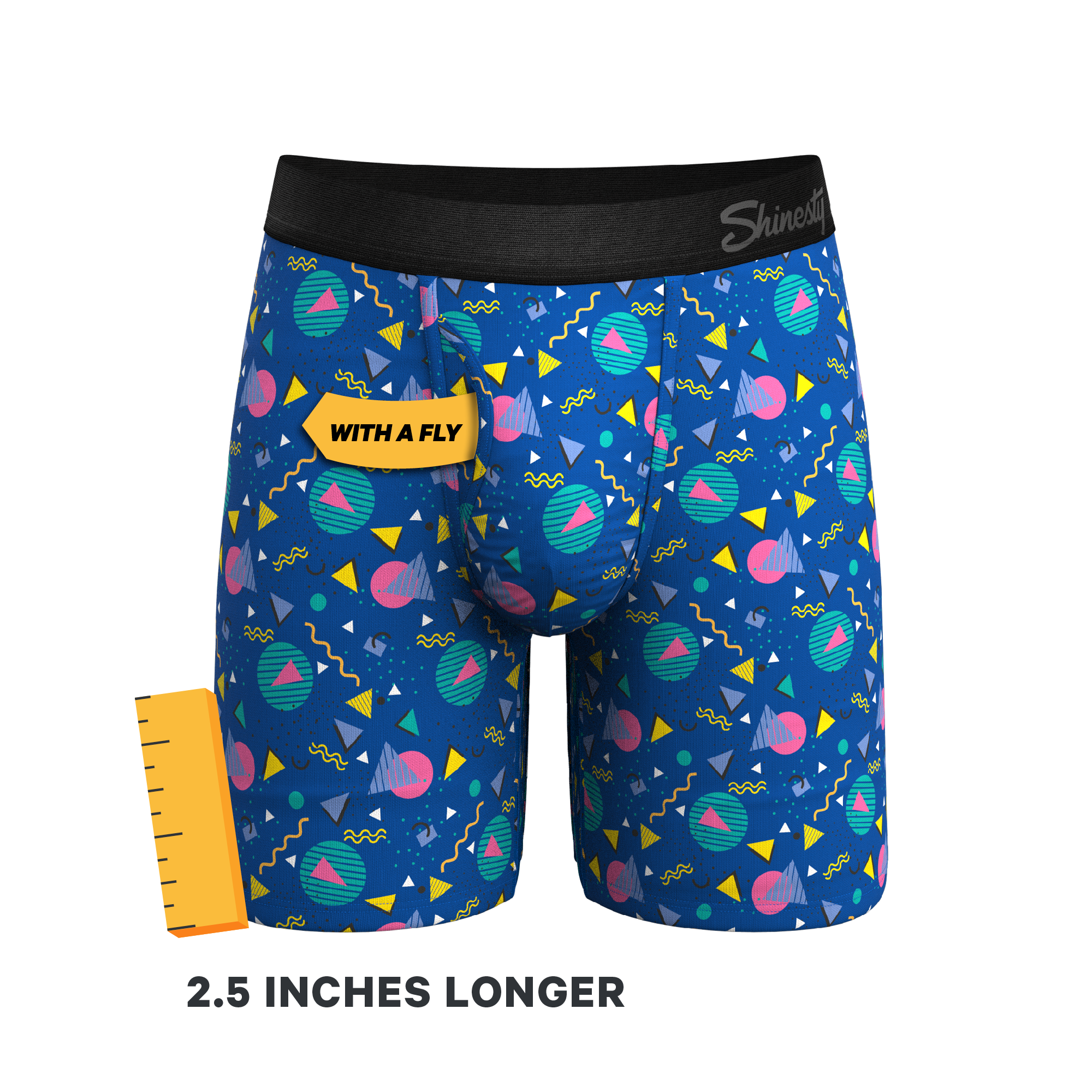 The Bus Stop | Retro Shapes Ball Hammock® Boxer - Long Leg - Shinesty