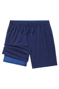 The Cardio King | Navy Space Dye Ball Hammock® 7 Inch Athletic Shorts - Shinesty