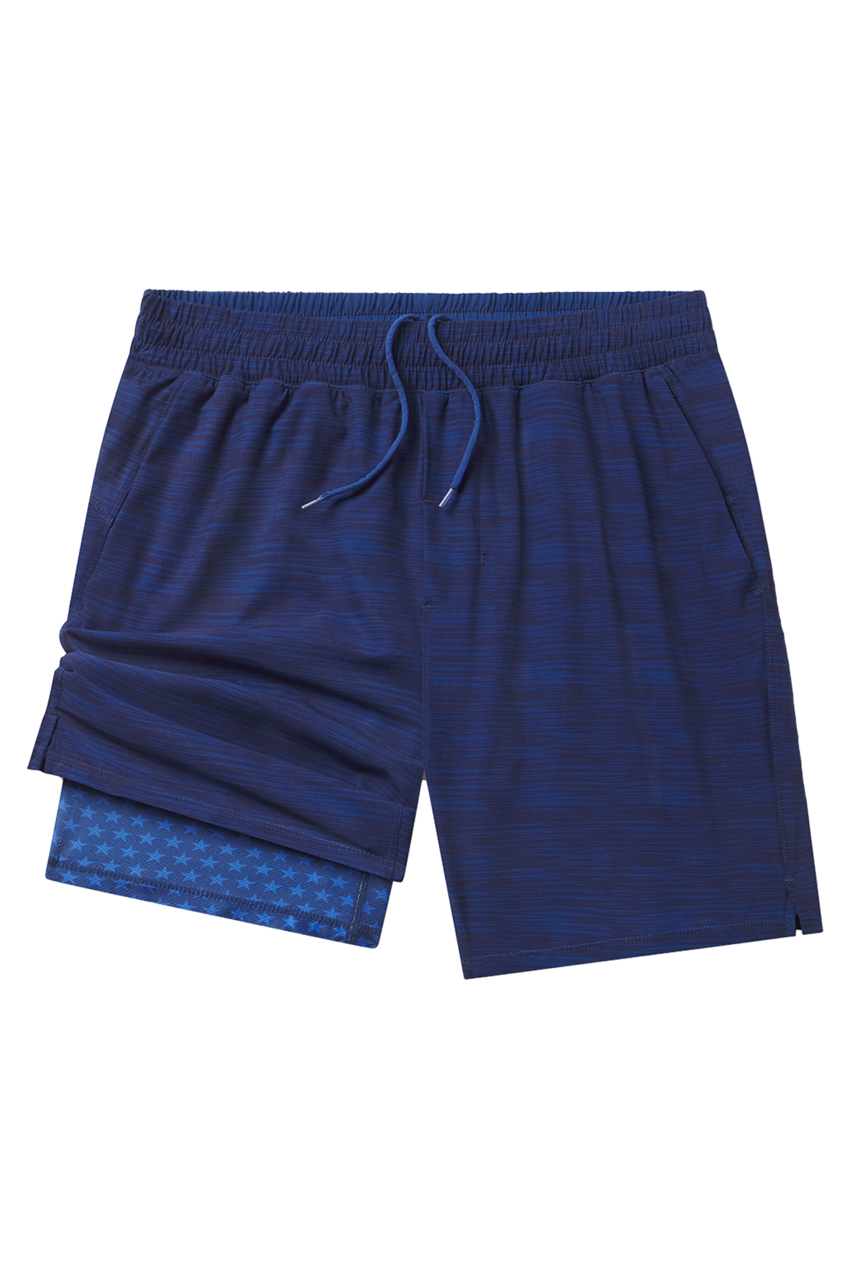 The Cardio King | Navy Space Dye Ball Hammock® 7 Inch Athletic Shorts - Shinesty