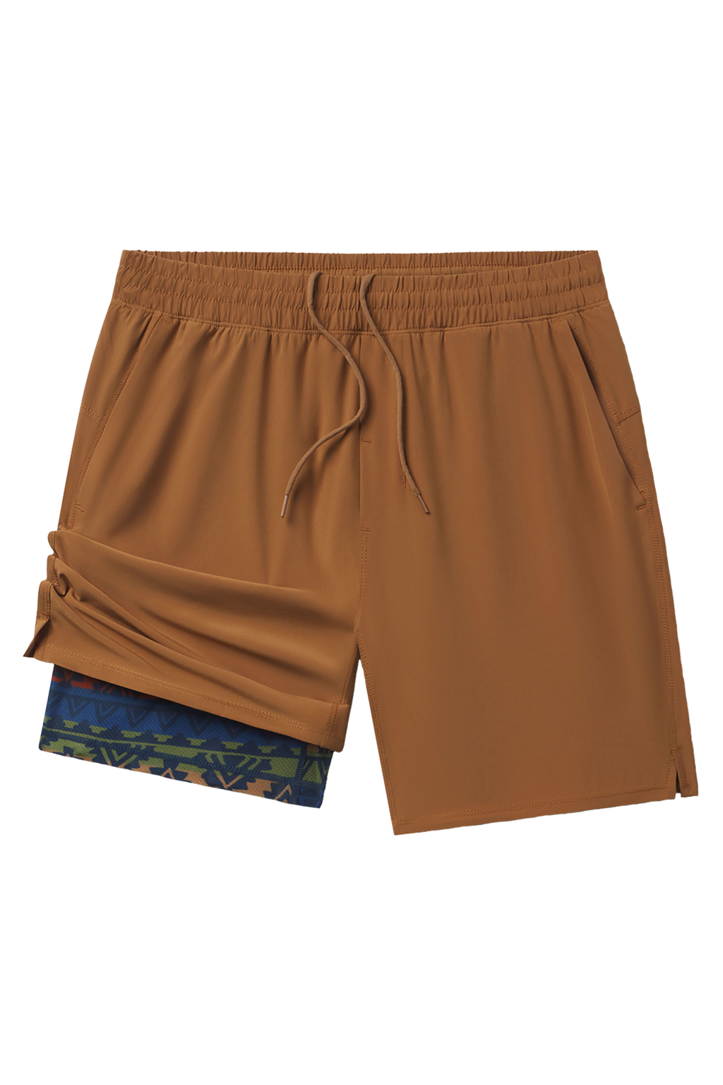 The Casual Thigh Day | Khaki Aztec Ball Hammock® 7 Inch Athletic Shorts - Shinesty
