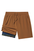The Casual Thigh Day | Khaki Aztec Ball Hammock® 7 Inch Athletic Shorts - Shinesty