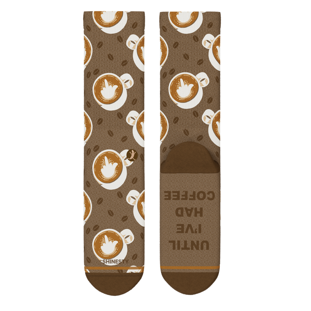 The Caf-fiend | Coffee Heel Hammock™ Crew Socks - Shinesty