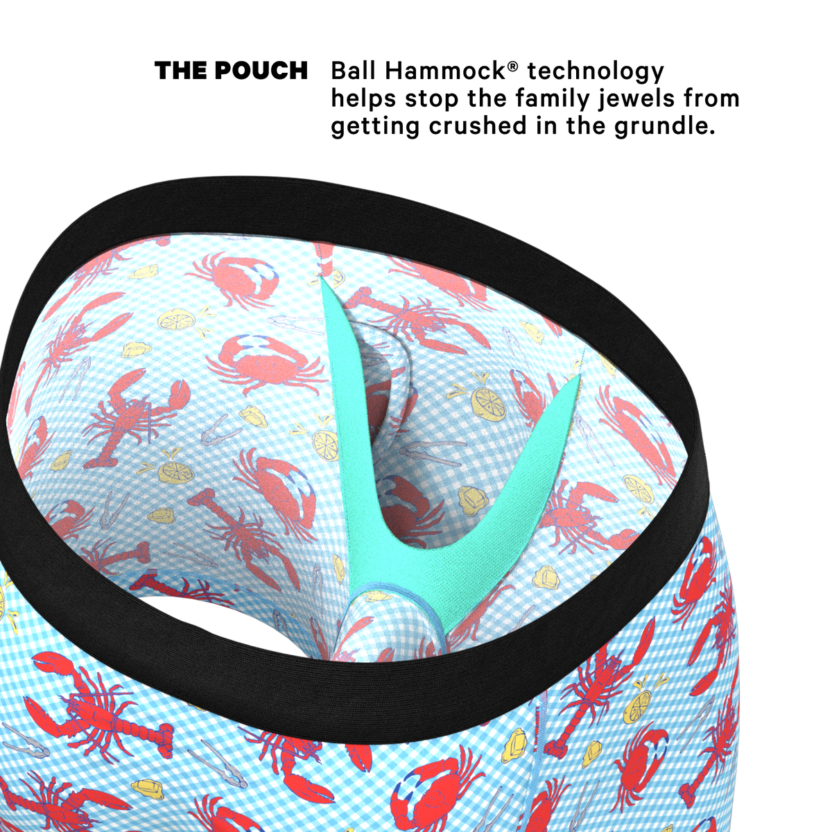 The Cajun Cookout | Summer Crabs Ball Hammock® Pouch Underwear With Fly - Shinesty