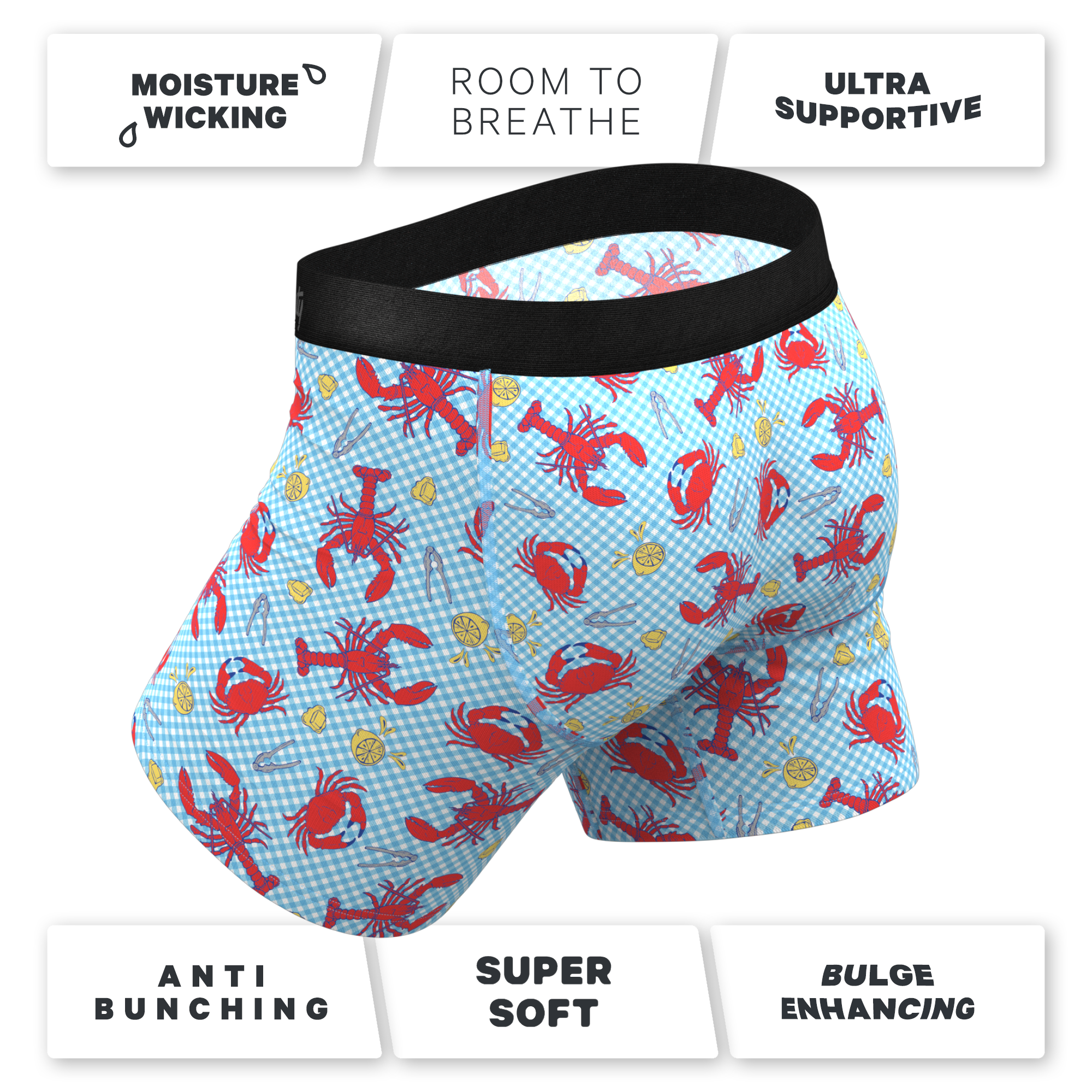 The Cajun Cookout | Summer Crabs Ball Hammock® Pouch Underwear With Fly - Shinesty