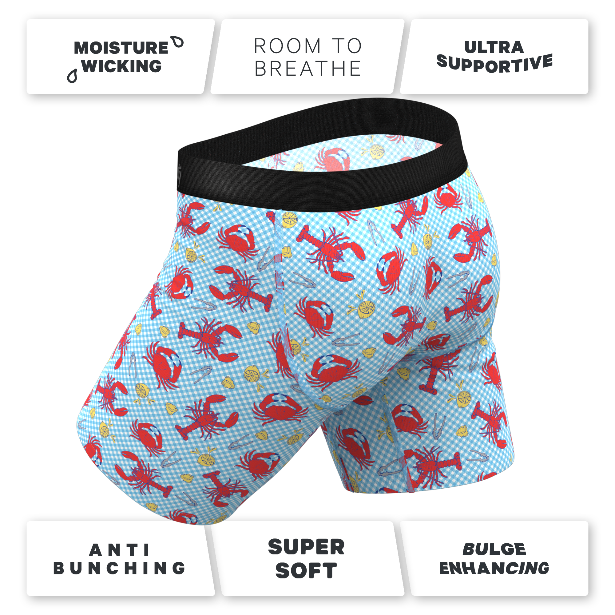 The Cajun Cookout | Summer Crabs Ball Hammock® Boxer - Long Leg - Shinesty