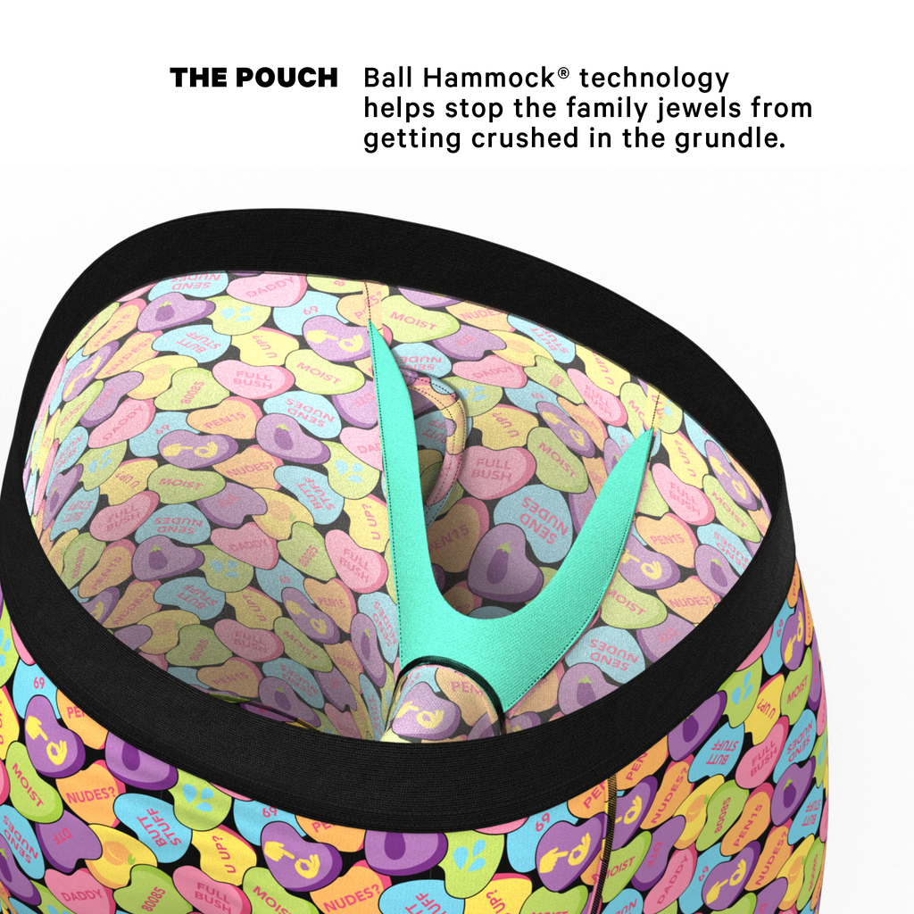 The Candy Crush | Candy Hearts Ball Hammock® Boxer - Long Leg - Shinesty