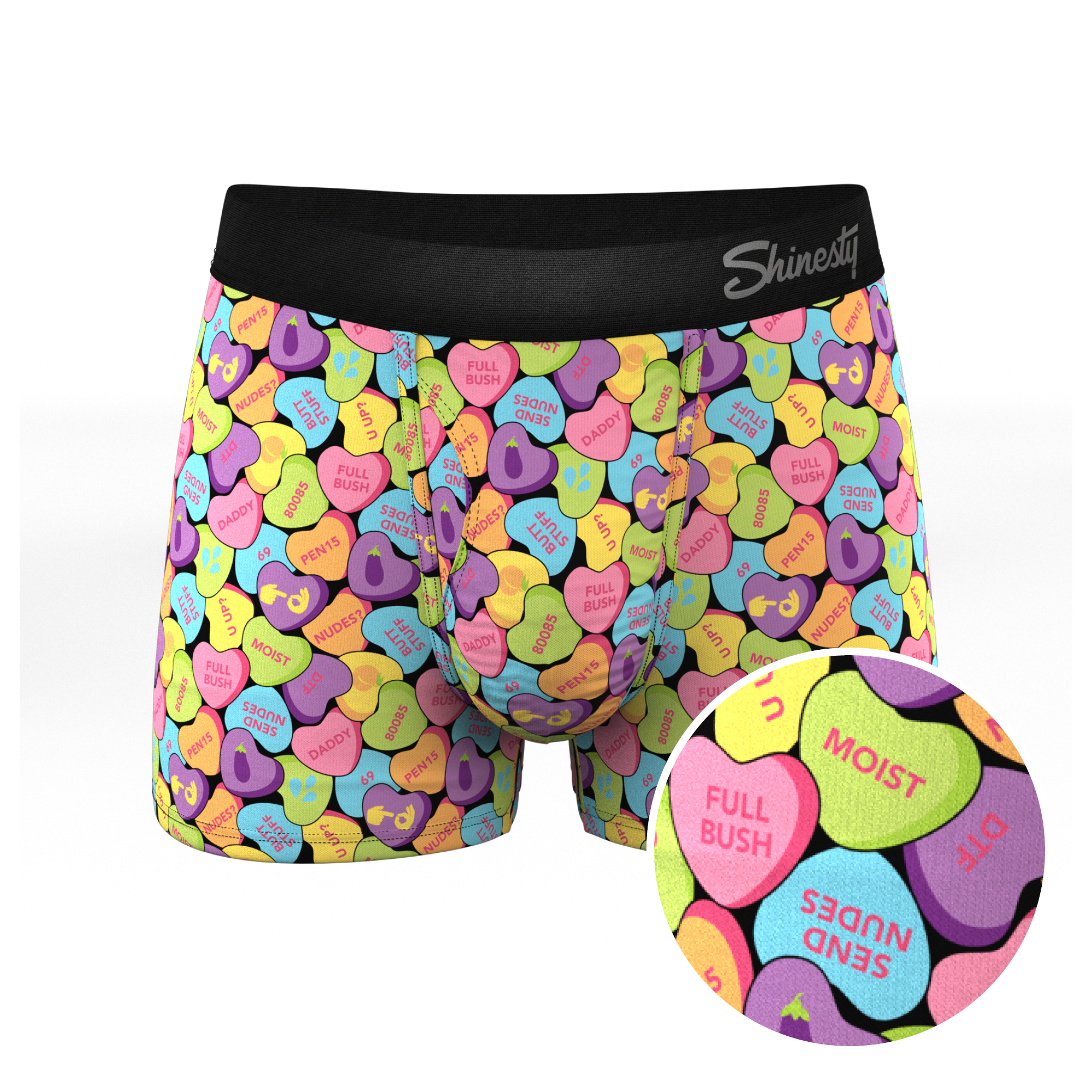 The Candy Crush | Candy Hearts Ball Hammock® Pouch Trunks Underwear - Shinesty