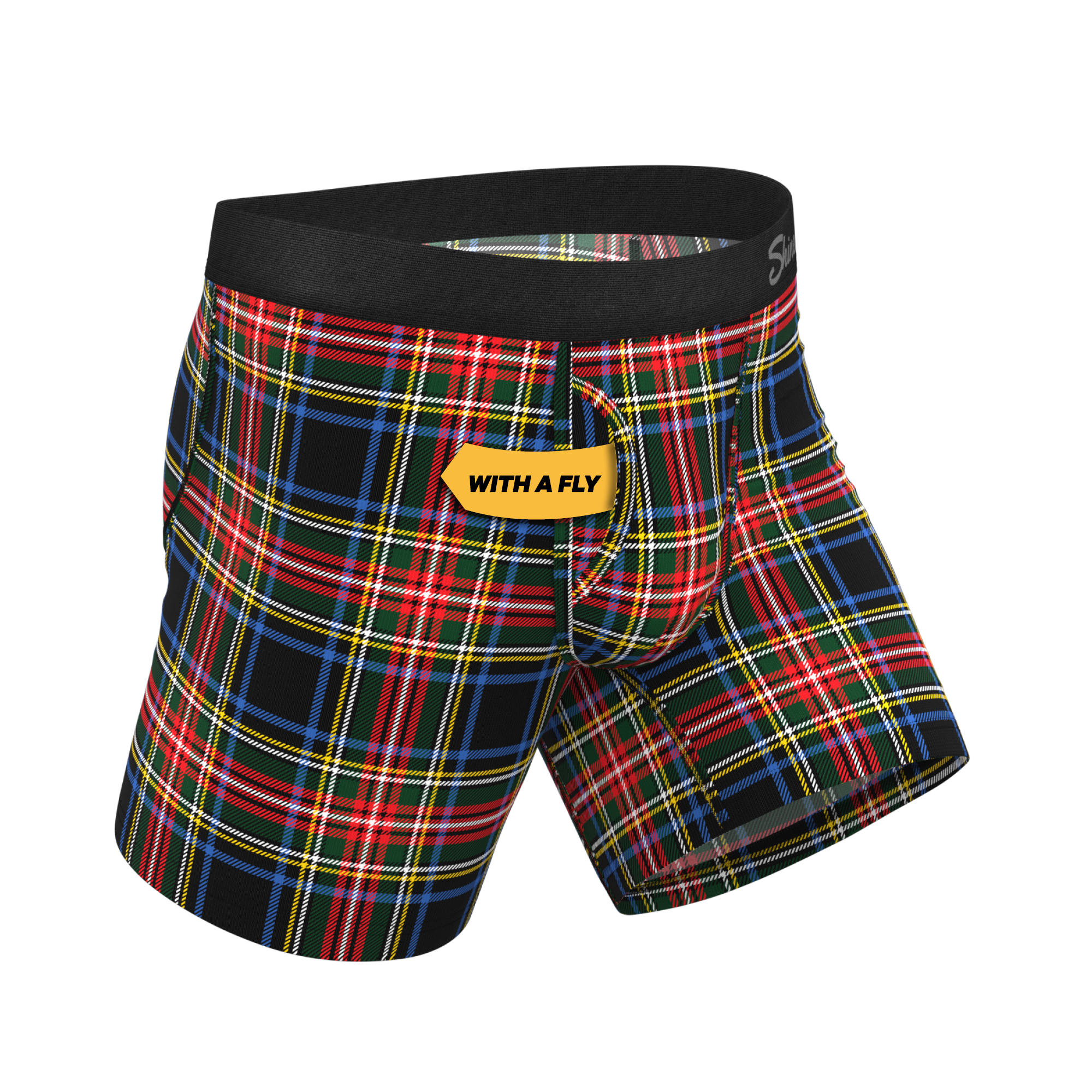 The Cappuccino | Holiday Tartan Plaid Ball Hammock® Pouch Underwear With Fly - Shinesty