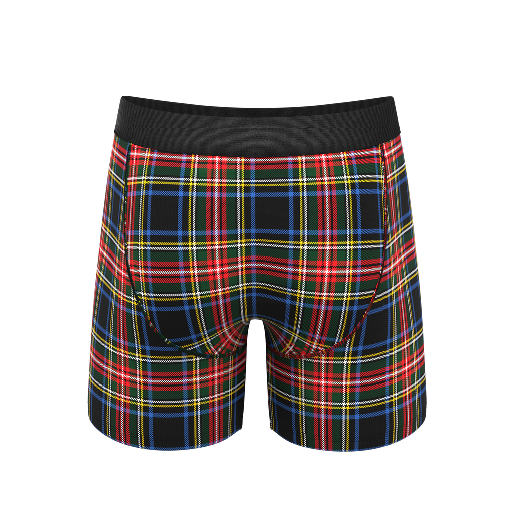 The Cappuccino | Holiday Tartan Plaid Ball Hammock® Pouch Underwear With Fly - Shinesty