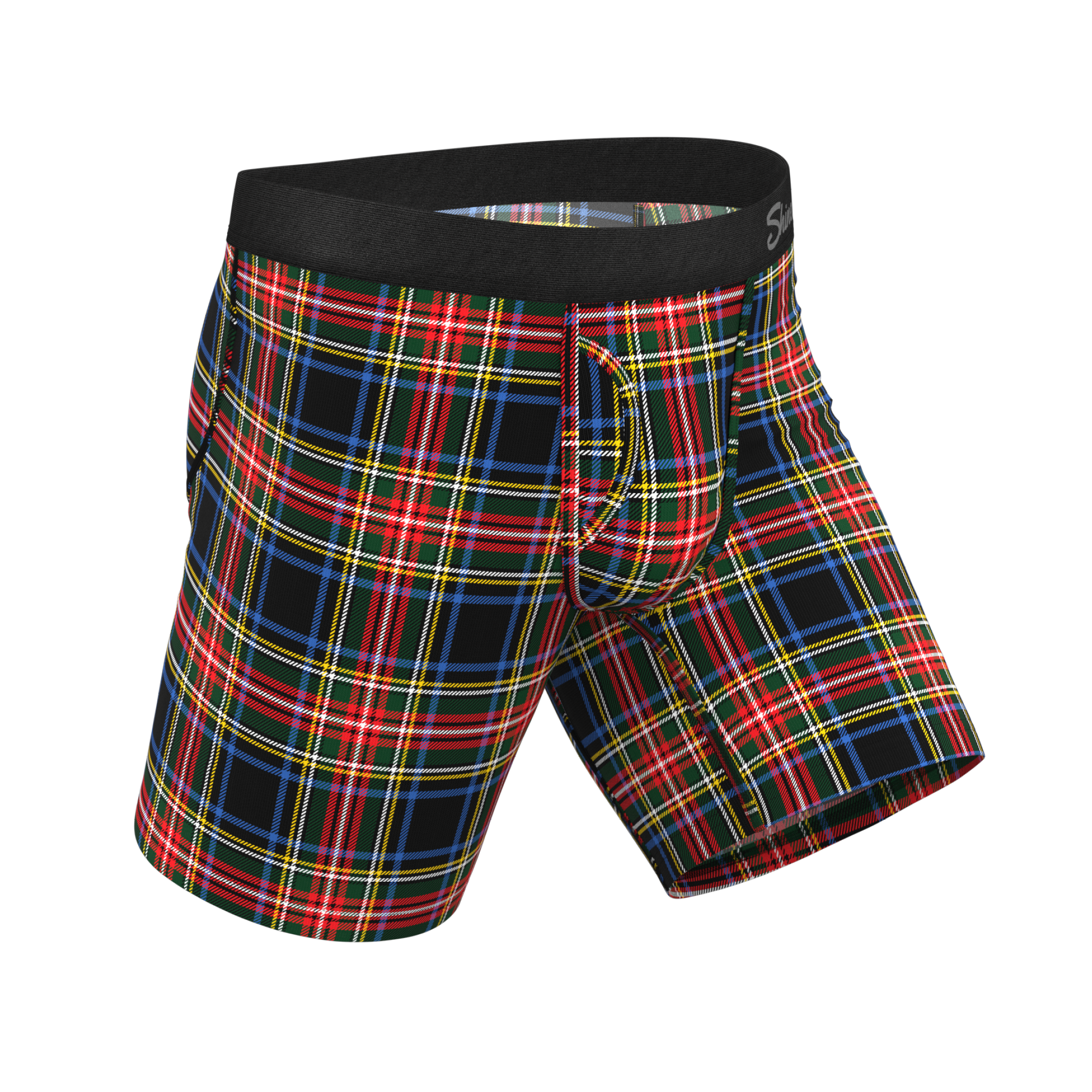 The Cappuccino | Holiday Tartan Plaid Ball Hammock® Boxer - Long Leg - Shinesty