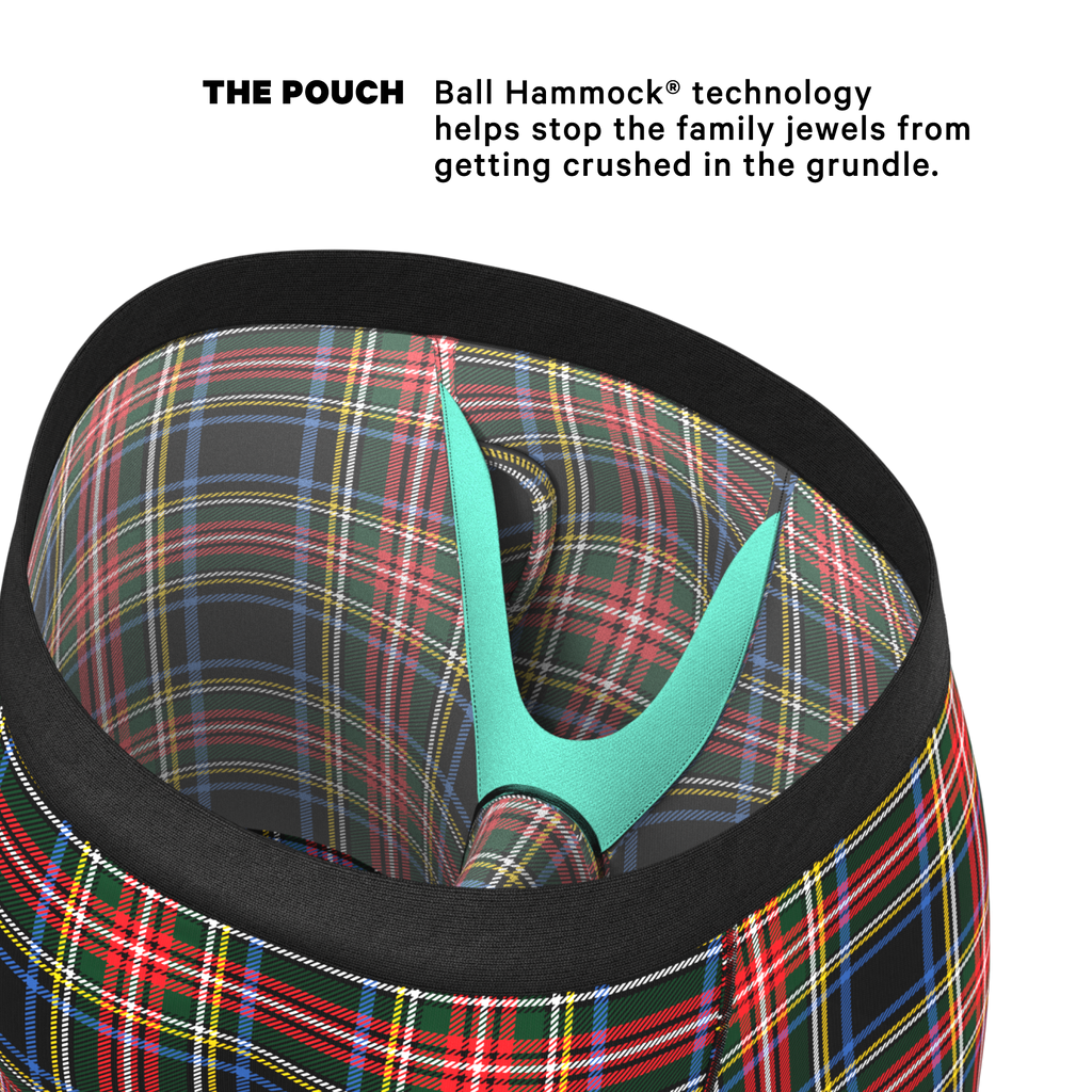 The Cappuccino | Holiday Tartan Plaid Ball Hammock® Boxer - Long Leg - Shinesty