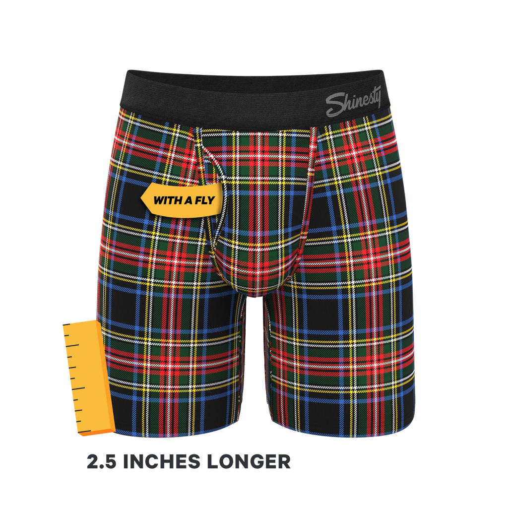 The Cappuccino | Holiday Tartan Plaid Ball Hammock® Boxer - Long Leg - Shinesty