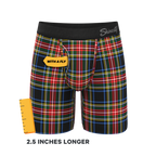 The Cappuccino | Holiday Tartan Plaid Ball Hammock® Boxer - Long Leg - Shinesty