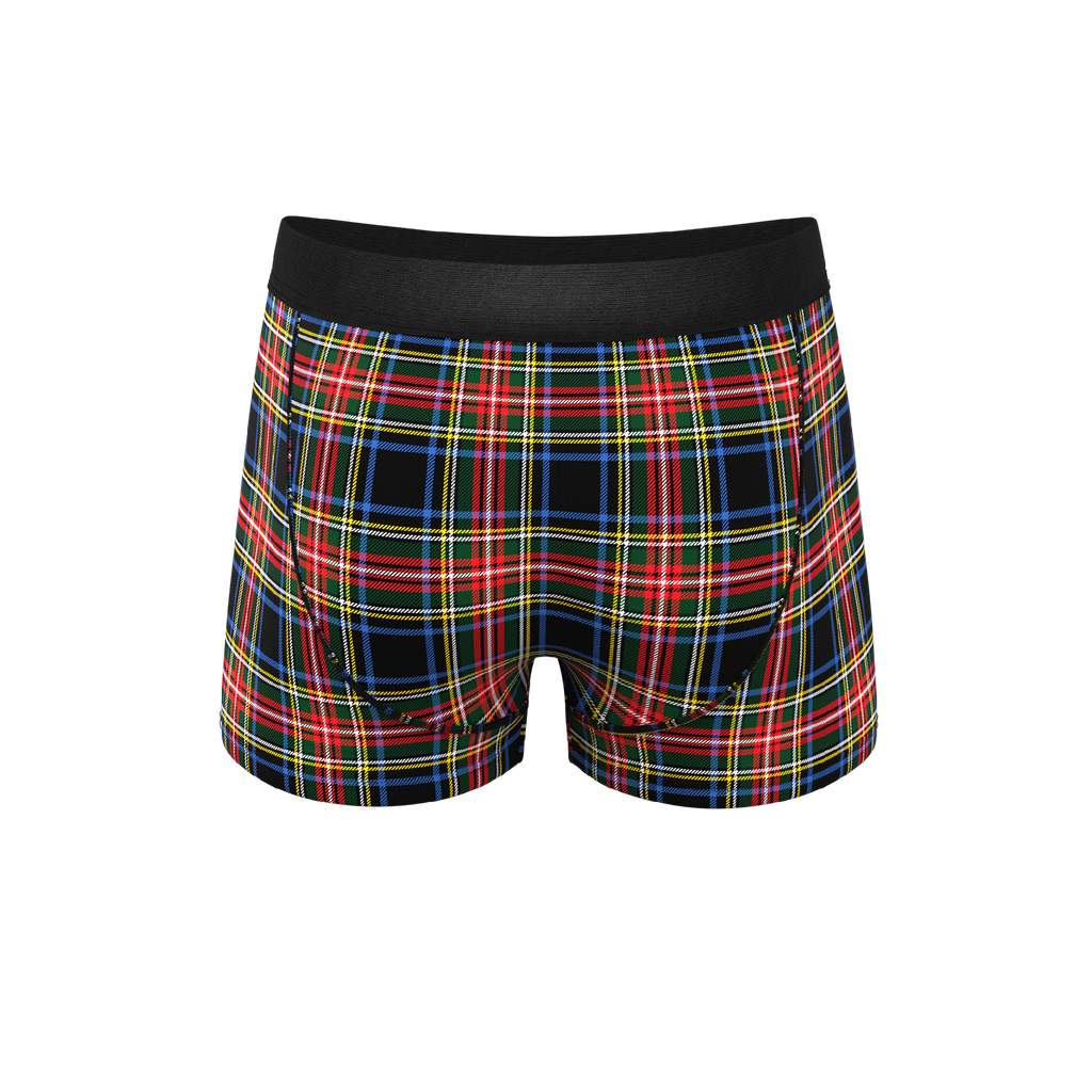 The Cappuccino | Holiday Tartan Plaid Ball Hammock® Pouch Trunks Underwear - Shinesty
