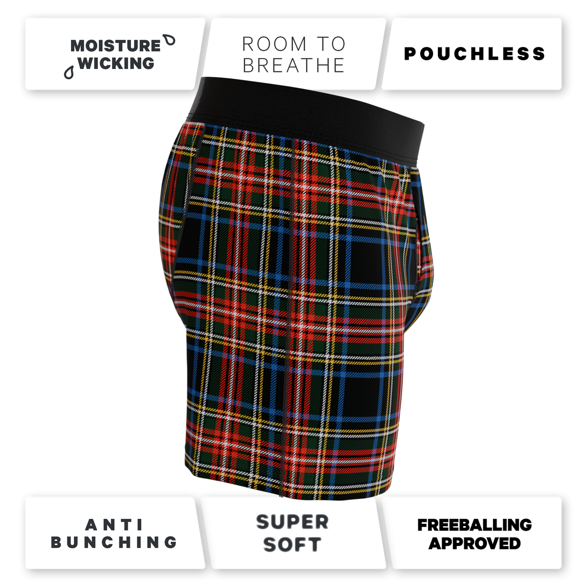 The Cappuccino | Holiday Tartan Plaid Boxers - Shinesty