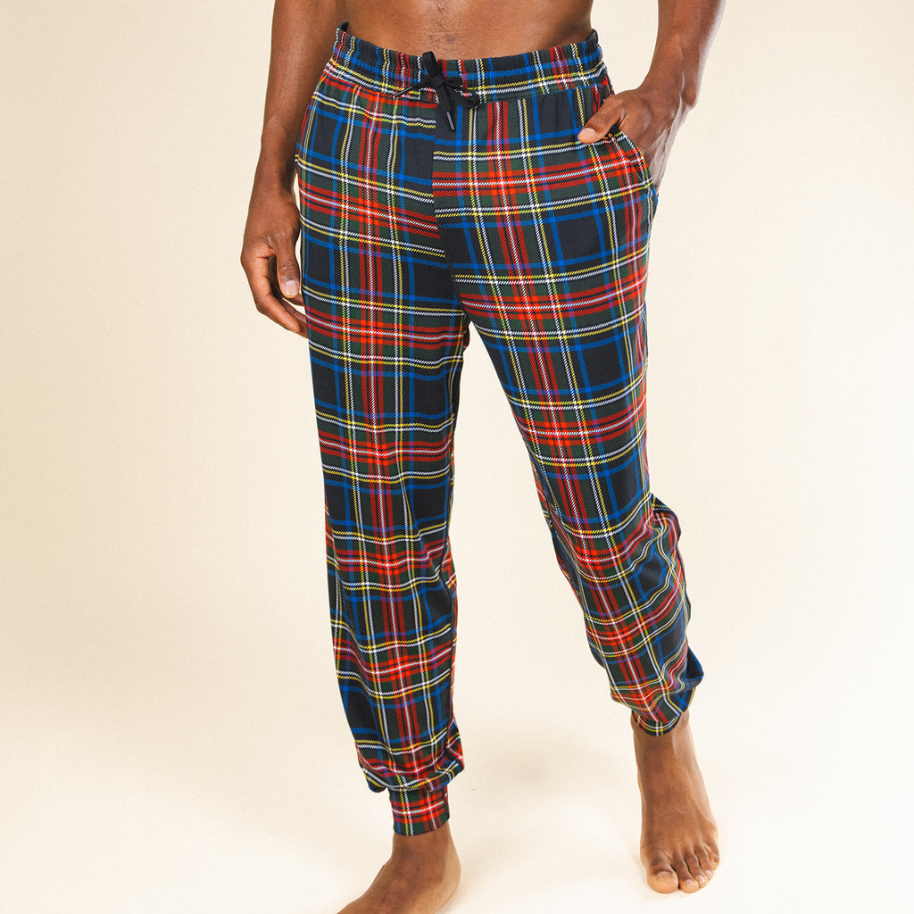 The Cappuccino | Holiday Tartan Plaid SleepDeep™ Men’s Pajama Joggers - Shinesty