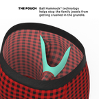 The Cardinal | Micro Buffalo Check Ball Hammock® Boxer - Long Leg - Shinesty