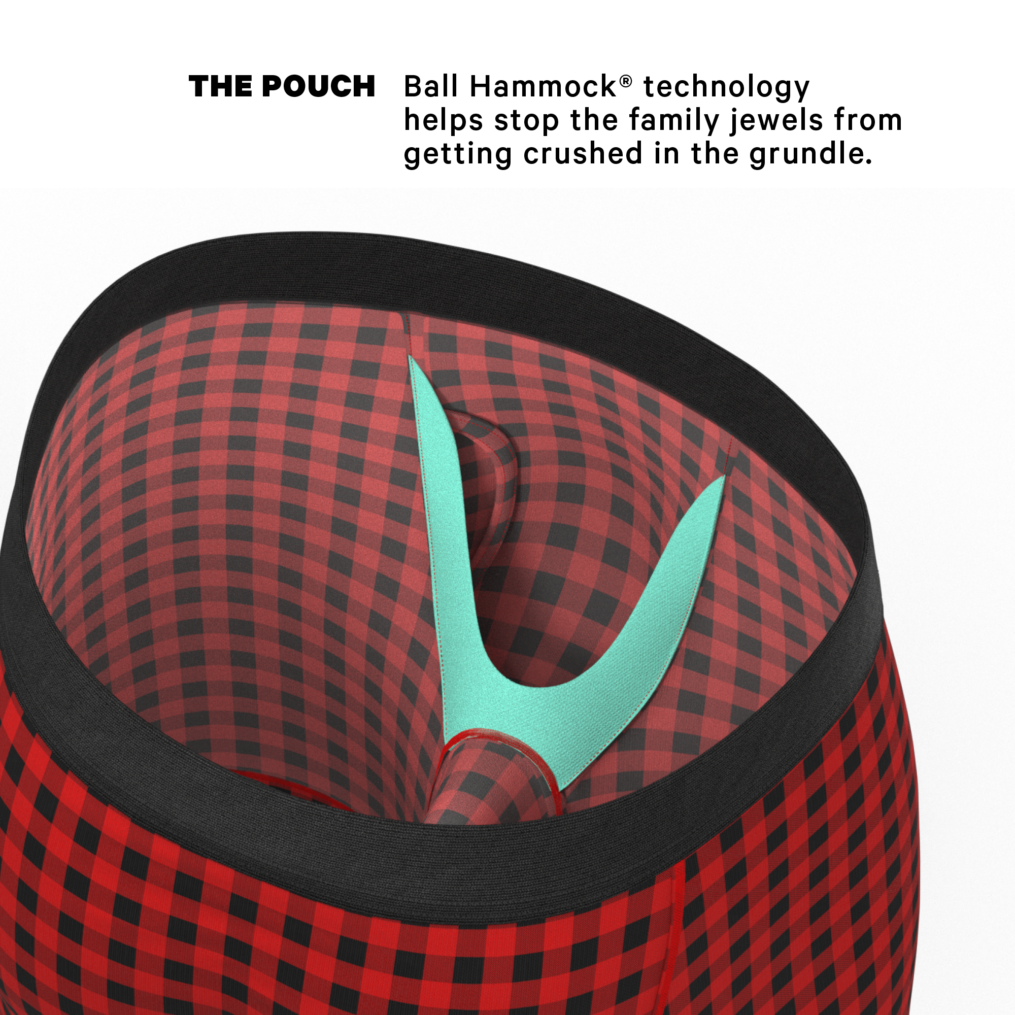 The Cardinal | Micro Buffalo Check Ball Hammock® Boxer - Long Leg - Shinesty