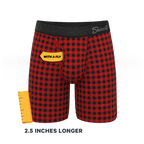 The Cardinal | Micro Buffalo Check Ball Hammock® Boxer - Long Leg - Shinesty