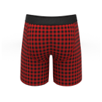 The Cardinal | Micro Buffalo Check Ball Hammock® Boxer - Long Leg - Shinesty