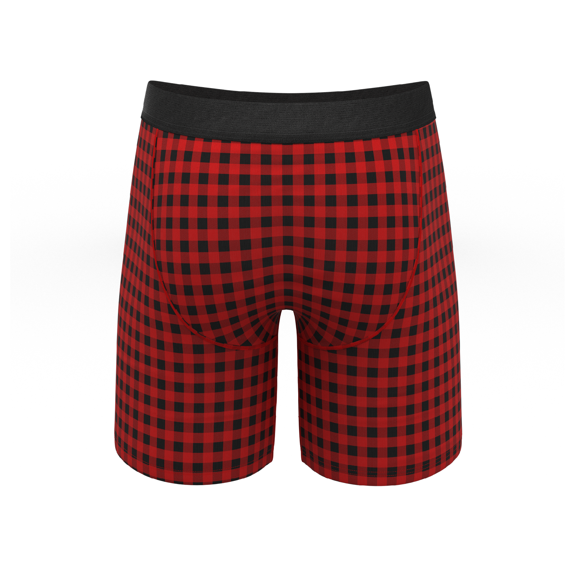 The Cardinal | Micro Buffalo Check Ball Hammock® Boxer - Long Leg - Shinesty