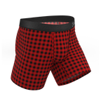 The Cardinal | Micro Buffalo Check Ball Hammock® Pouch Underwear - Shinesty