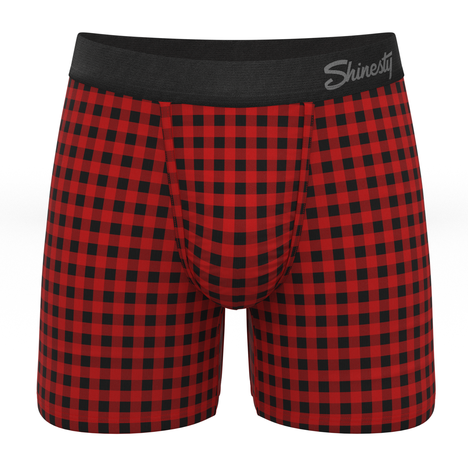 The Cardinal | Micro Buffalo Check Ball Hammock® Pouch Underwear - Shinesty