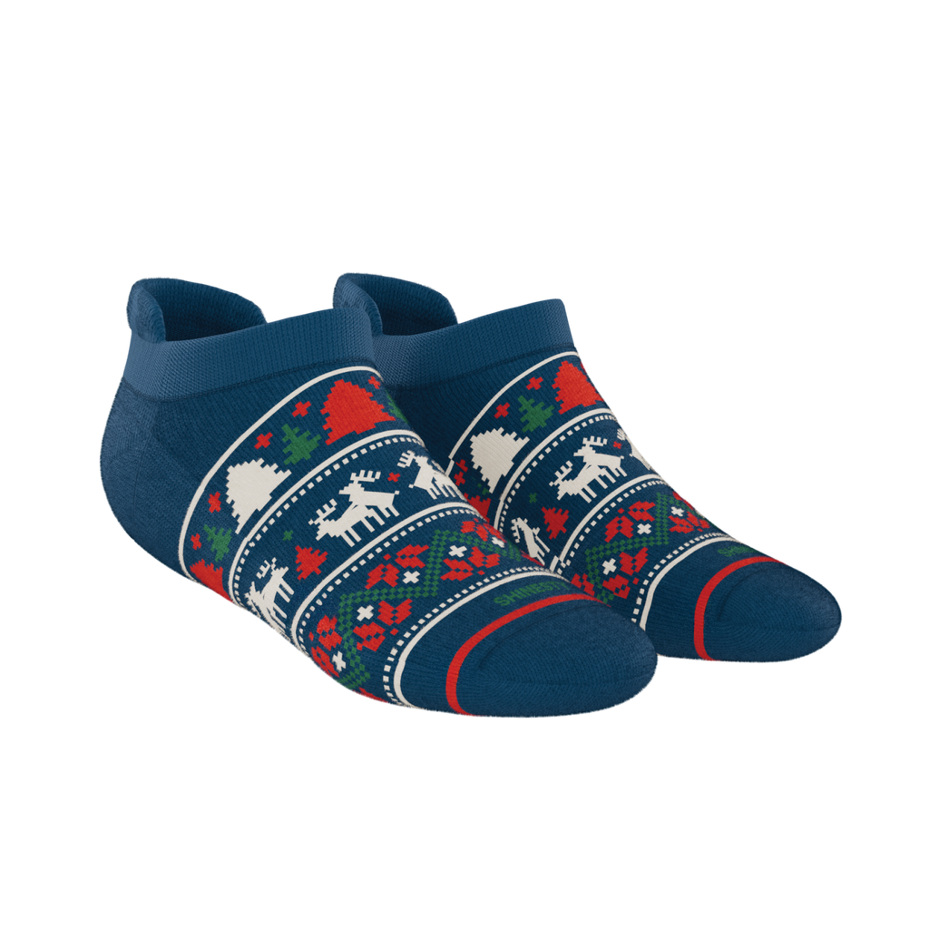 The Caribou Lous | Christmas Deer Heel Hammock™ Ankle Socks - Shinesty