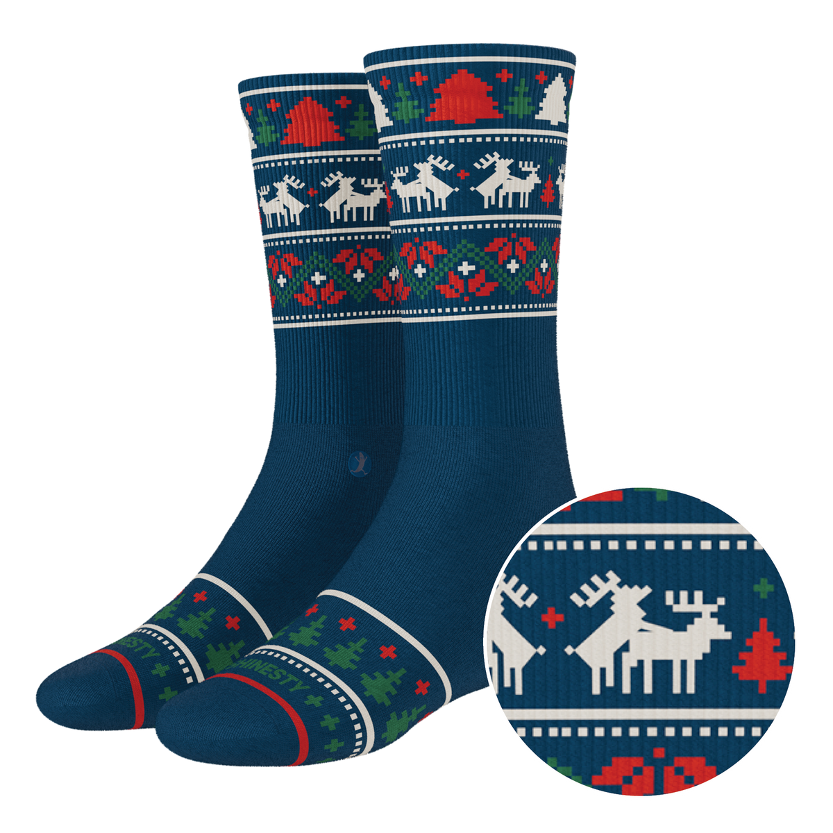 The Caribou Lous | Christmas Deer Heel Hammock™ Crew Socks - Shinesty