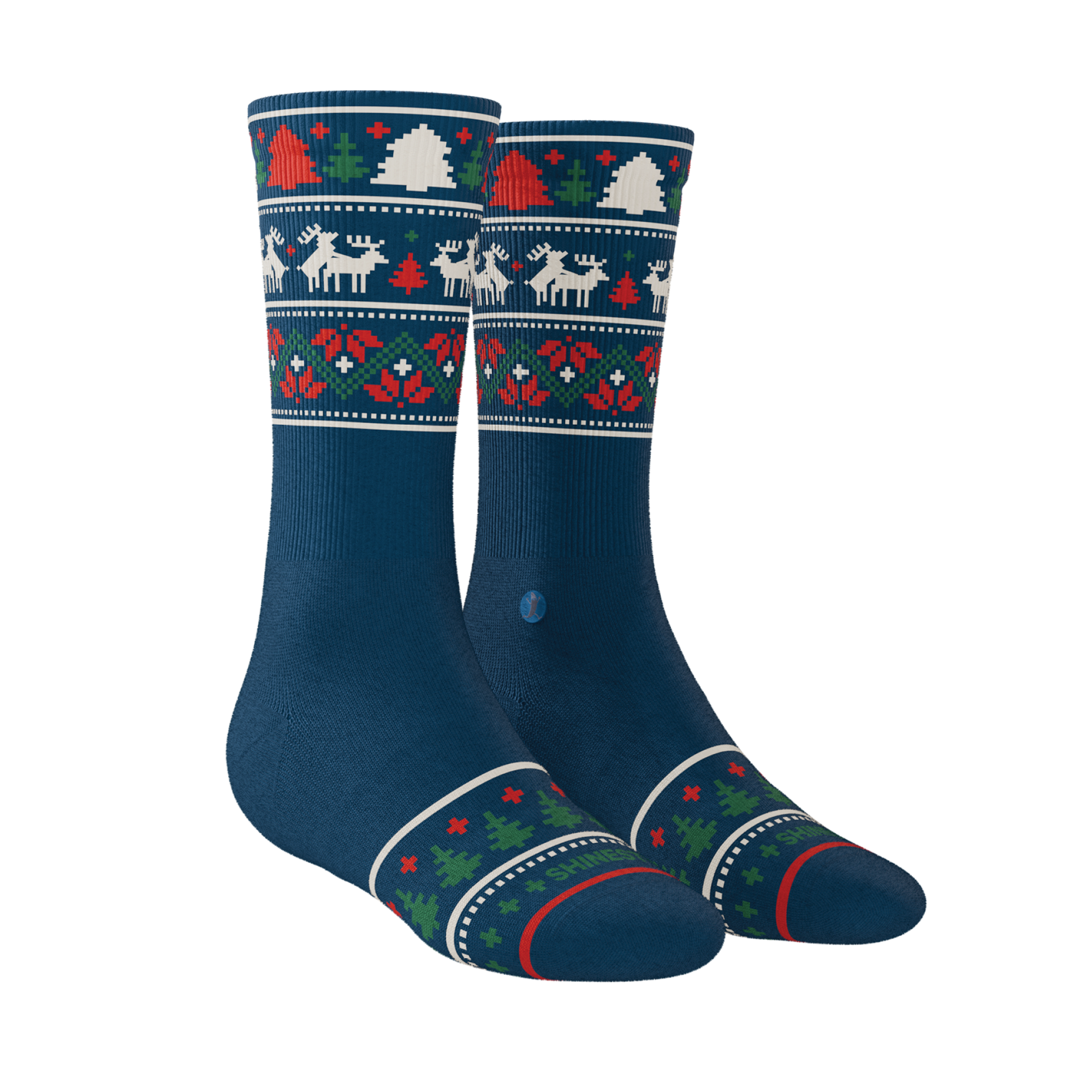 The Caribou Lous | Christmas Deer Heel Hammock™ Crew Socks - Shinesty