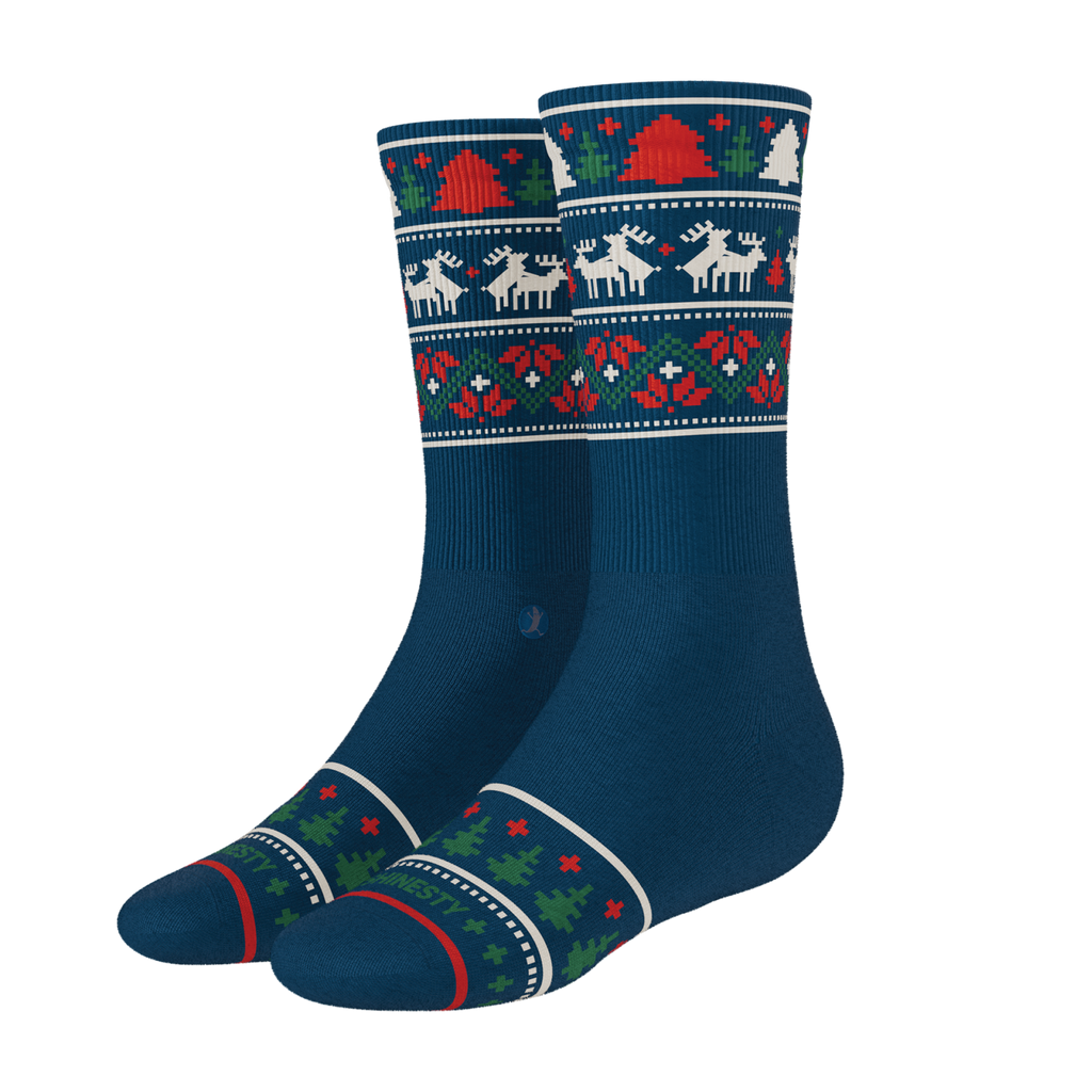 The Caribou Lous | Christmas Deer Heel Hammock™ Crew Socks - Shinesty