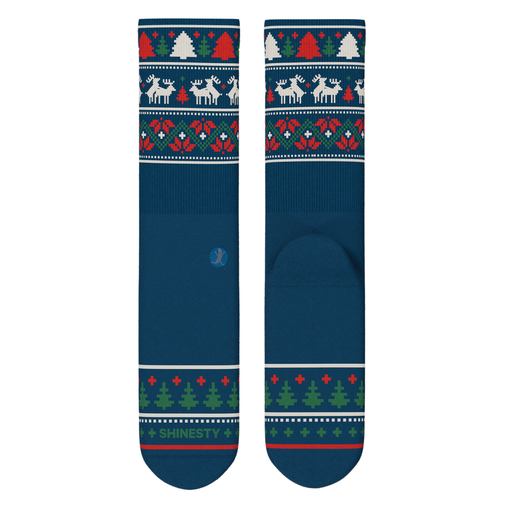 The Caribou Lous | Christmas Deer Heel Hammock™ Crew Socks - Shinesty