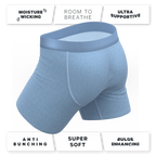 The Chambray All Day | Blue Chambray Ball Hammock® Pouch Underwear - Shinesty