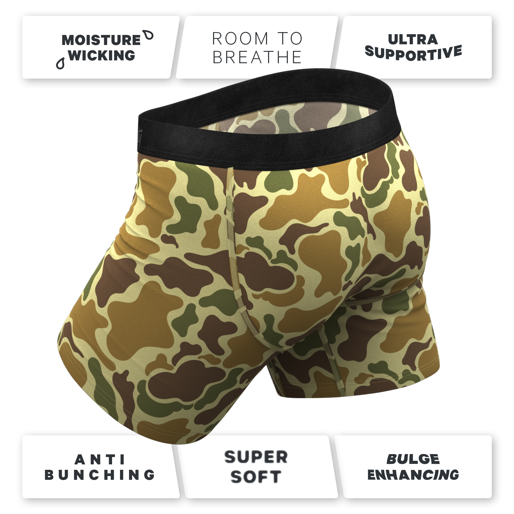 The Chameleon | Duck Camouflage Ball Hammock® Pouch Underwear With Fly - Shinesty
