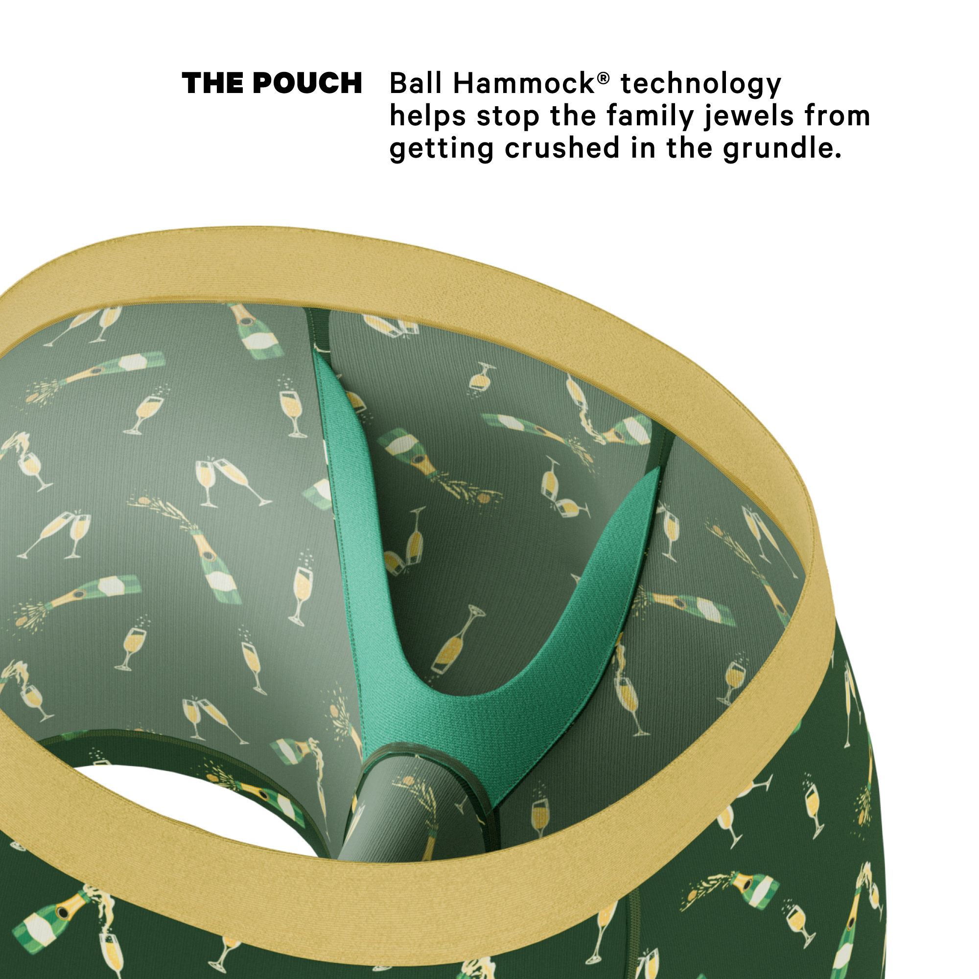 The Champagne Showers | New Years Ball Hammock® Pouch Underwear - Shinesty
