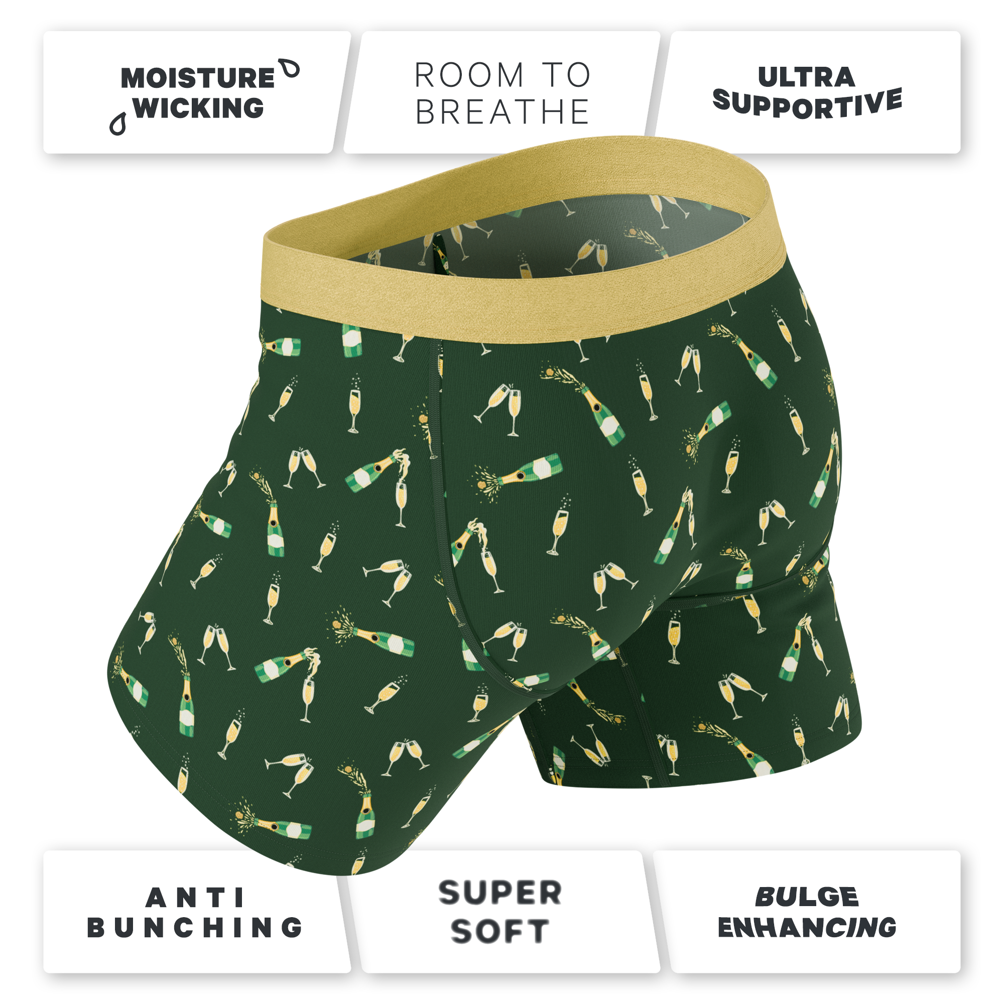 The Champagne Showers | New Years Ball Hammock® Pouch Underwear - Shinesty