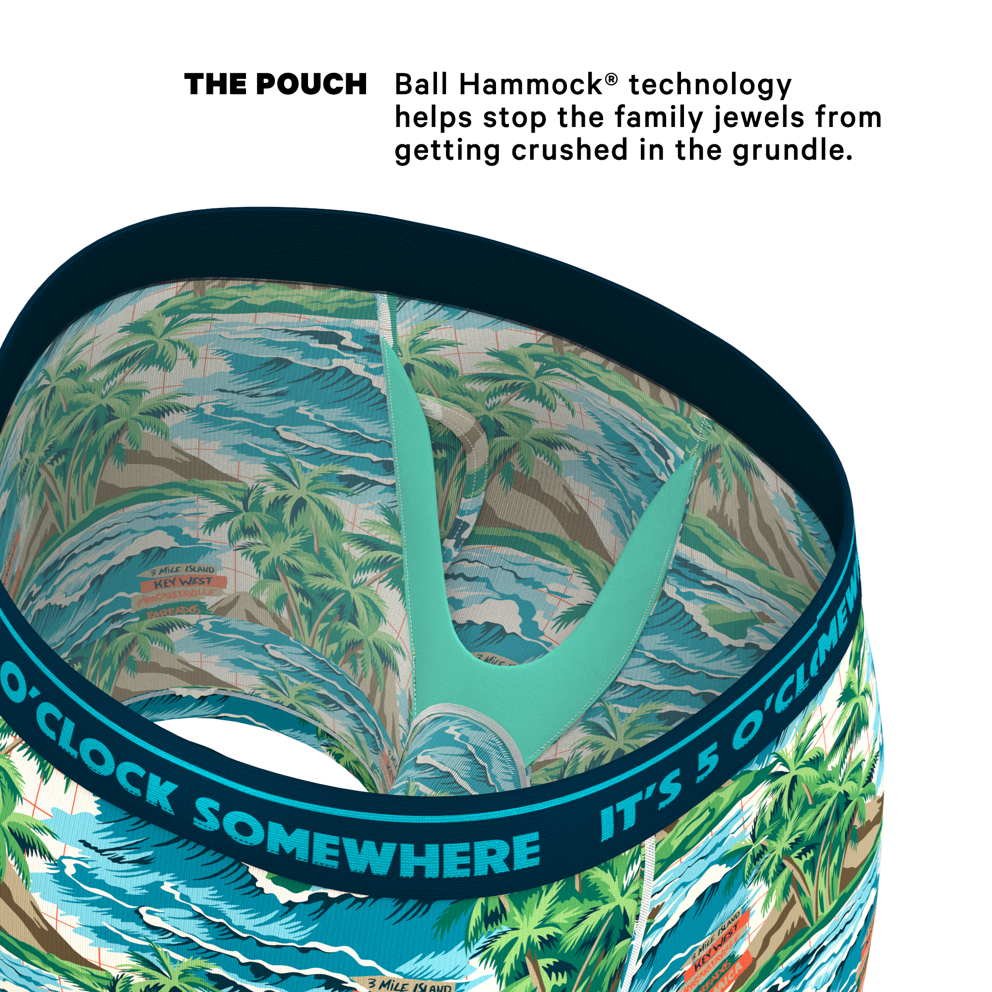 The Changes In Latitudes | Shinesty x Margaritaville® Ball Hammock® Pouch Underwear With Fly - Shinesty