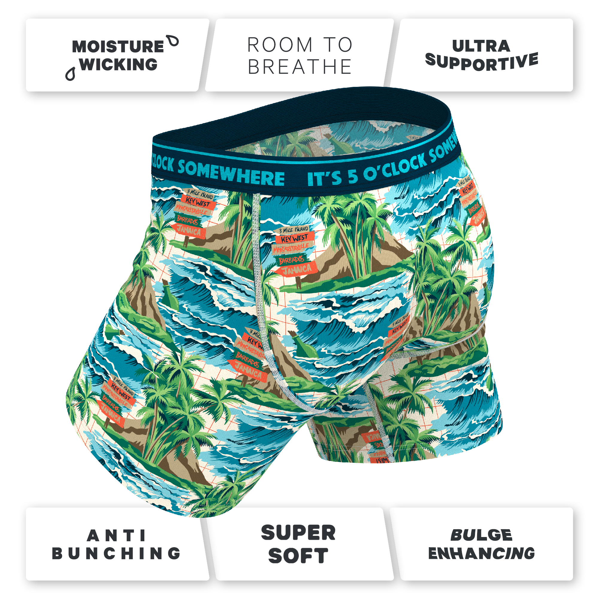The Changes In Latitudes | Shinesty x Margaritaville® Ball Hammock® Pouch Underwear With Fly - Shinesty