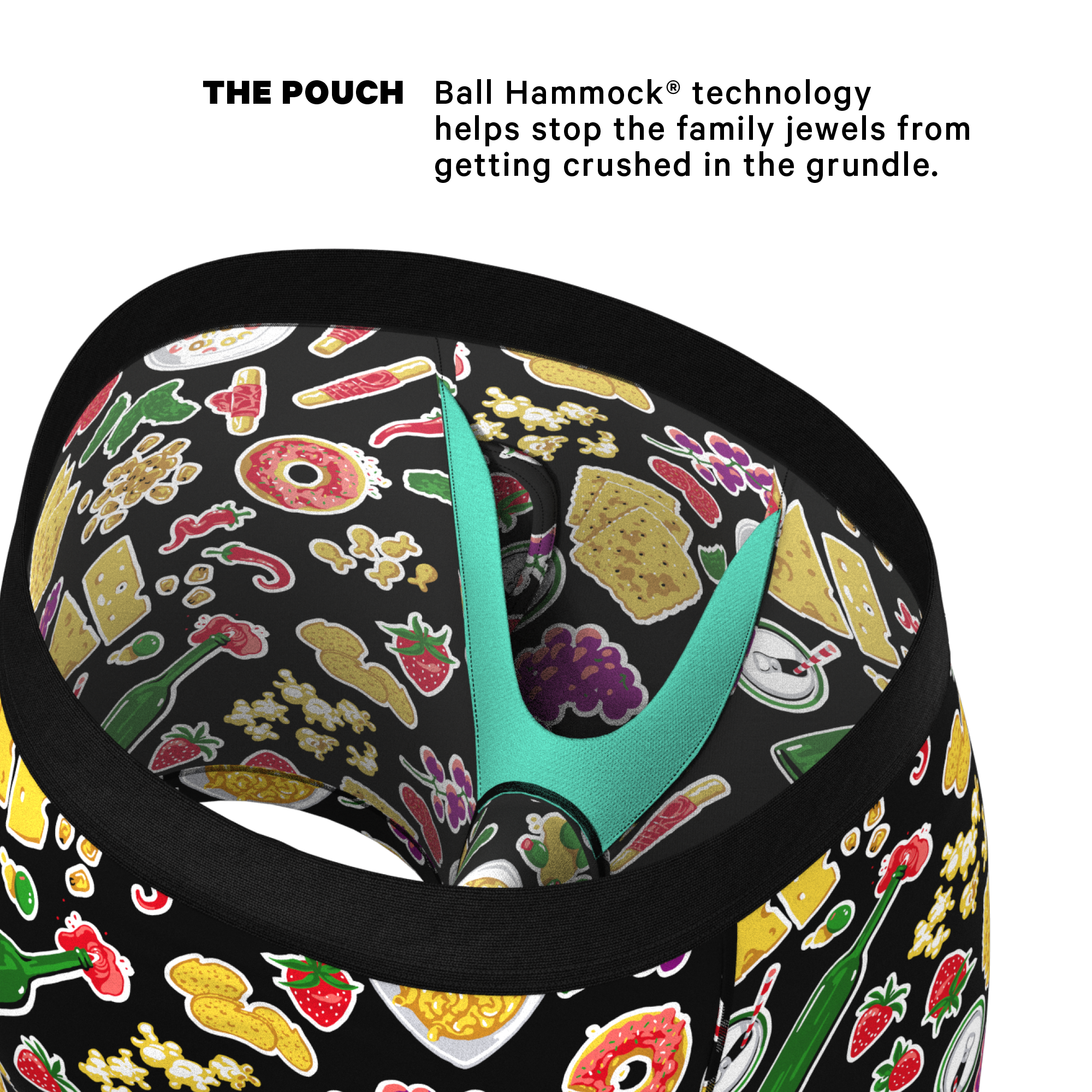 The Charcuterie | Charcuterie Board Ball Hammock® Pouch Underwear With Fly - Shinesty