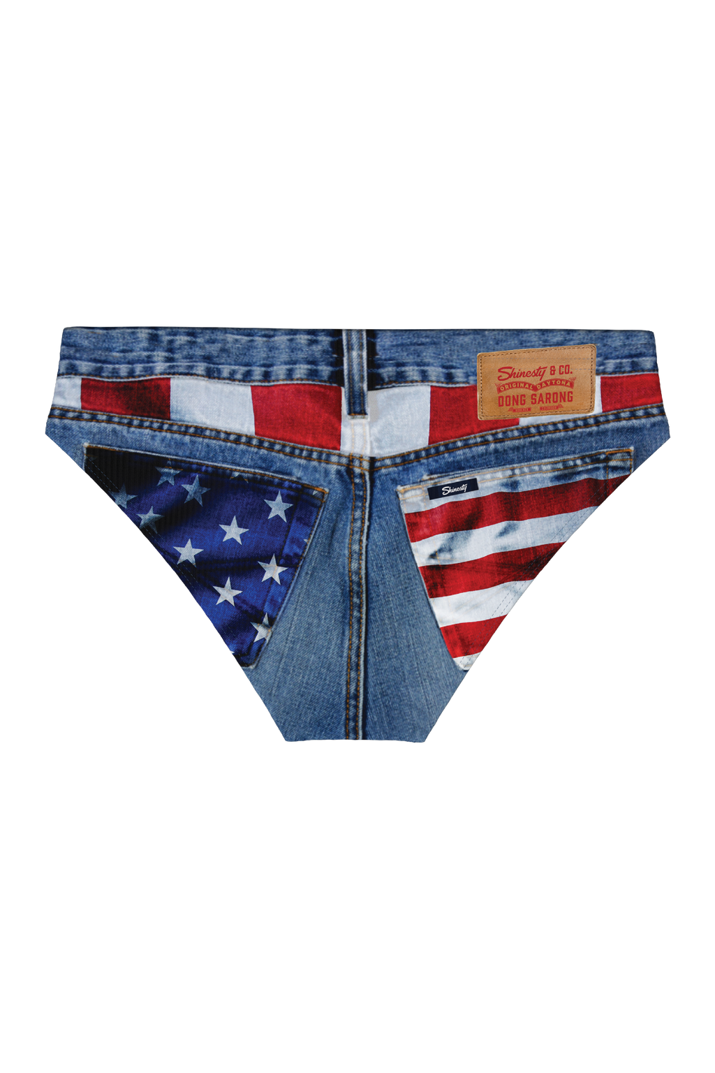 The Chattahoochee Daddy | USA Denim Print Ball Hammock® Pouch Swim Briefs - Shinesty