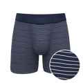 The Cheek Streak | White Stripe Ball Hammock® Pouch Underwear With Fly - Shinesty