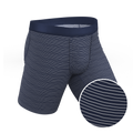 The Cheek Streak | White Stripe Ball Hammock® Boxer - Long Leg - Shinesty