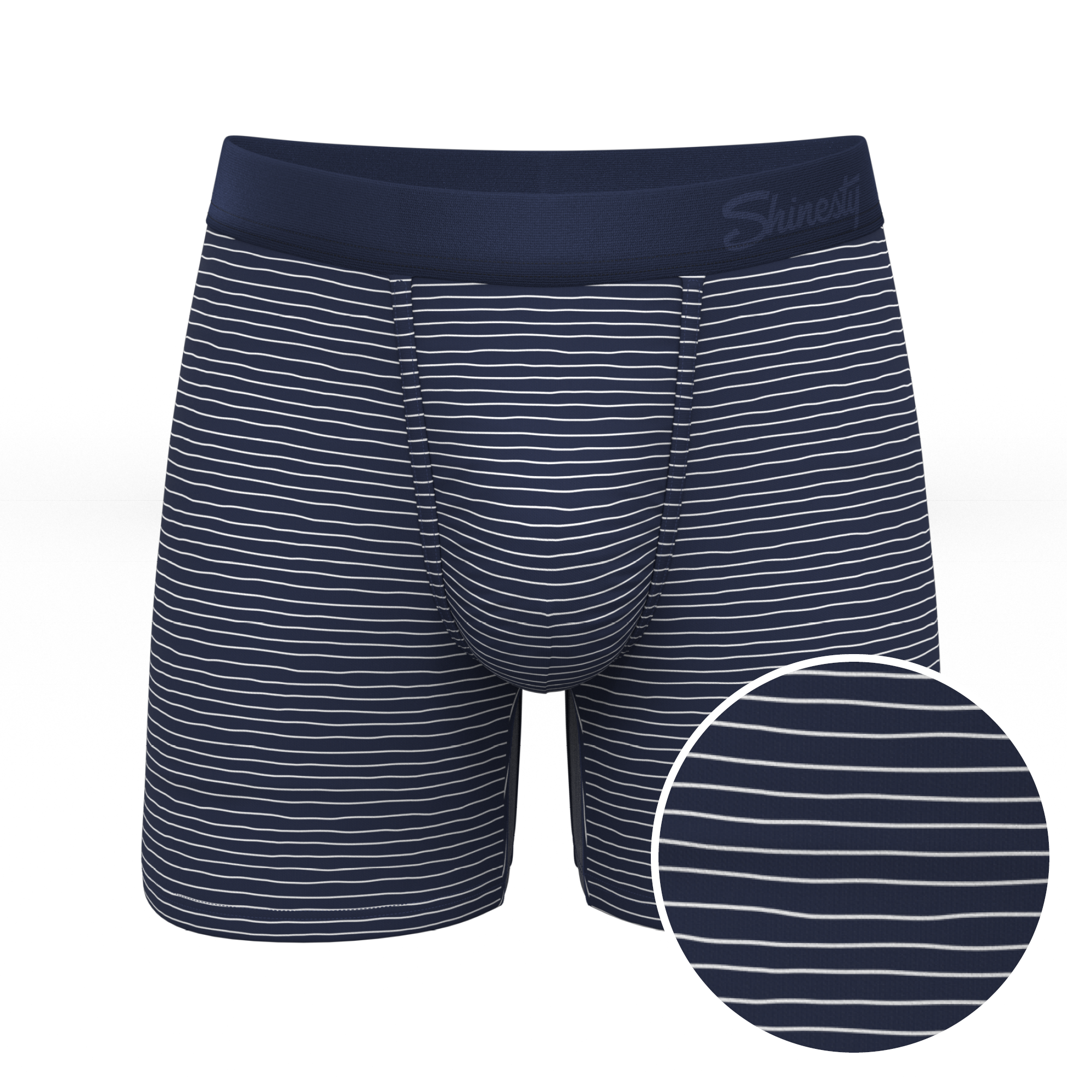 The Cheek Streak | White Stripe Ball Hammock® Pouch Underwear - Shinesty