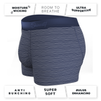 The Cheek Streak | White Stripe Ball Hammock® Pouch Trunks Underwear - Shinesty