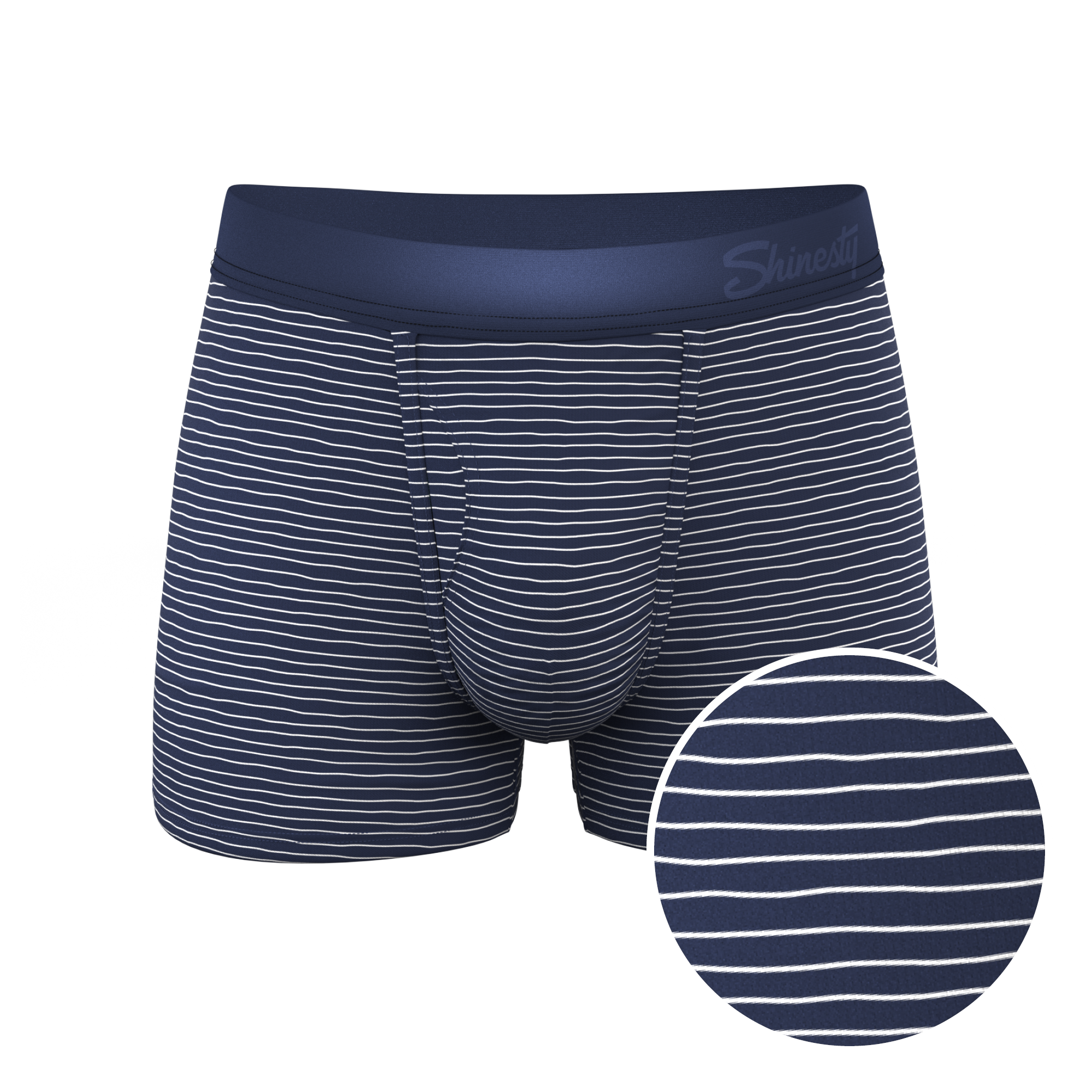 The Cheek Streak | White Stripe Ball Hammock® Pouch Trunks Underwear - Shinesty