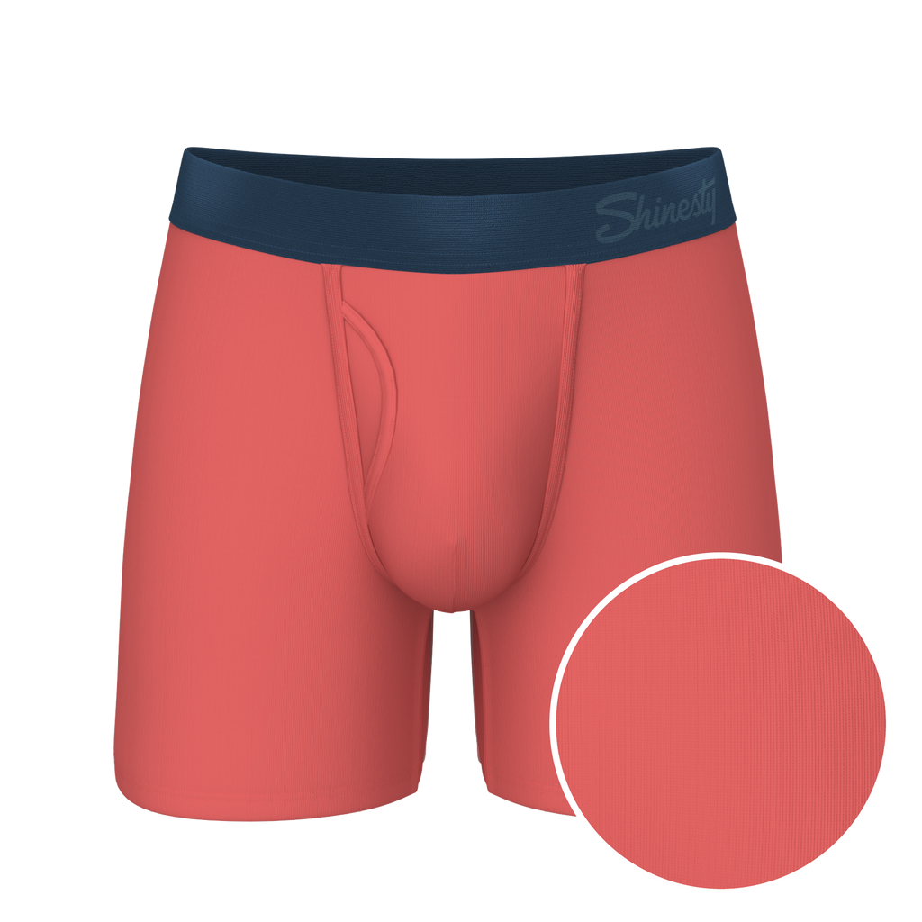The Cherry Tomato | Coral Red Ball Hammock® Pouch Underwear With Fly - Shinesty